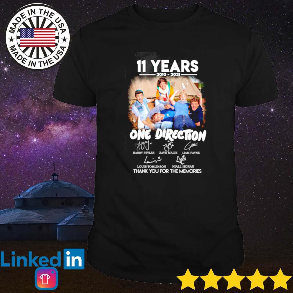 11 Years of 2010-2021 One direction thank you for the memories shirt