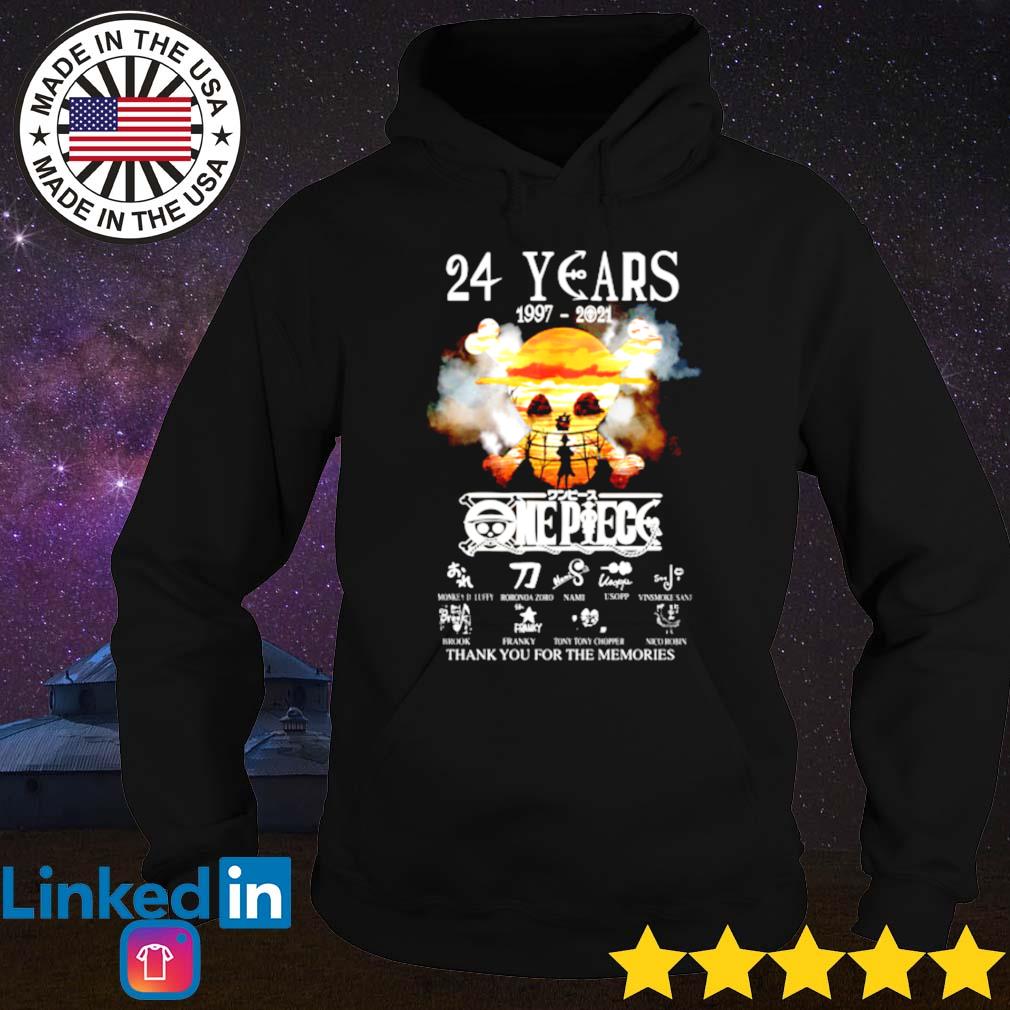 24 Years of One Piece 1997-2021 thank you for the memories s Hoodie