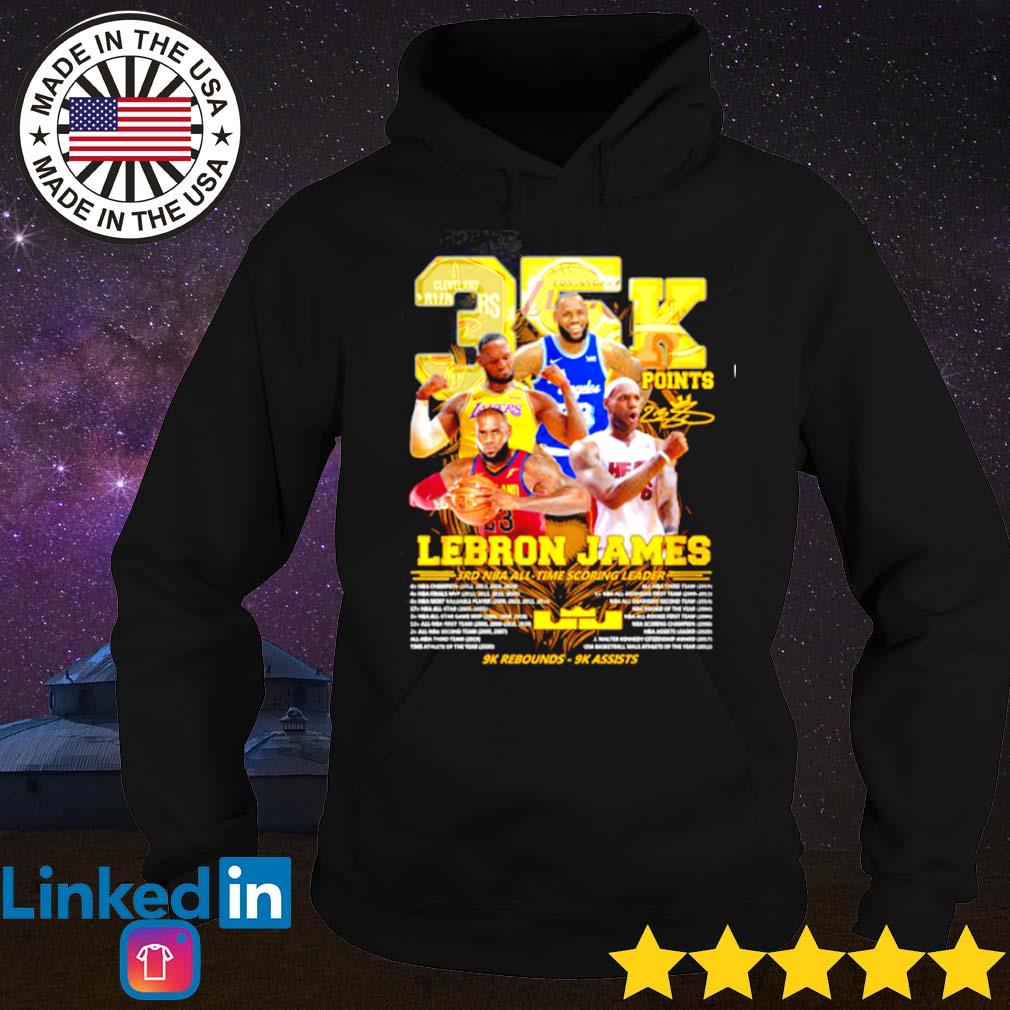 35k Lebron James 3rd NBA all time scoring leader signature s Hoodie