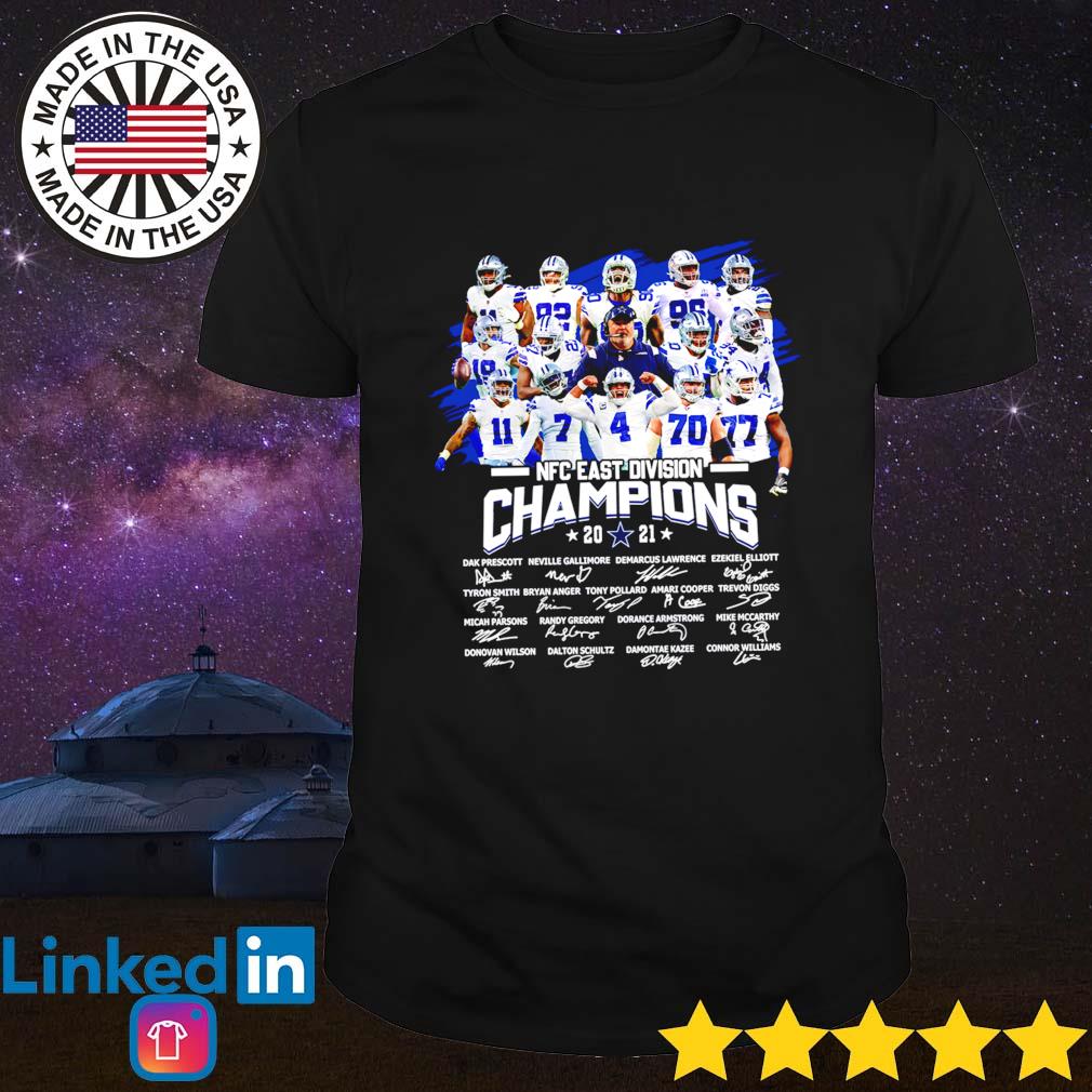 Dallas Cowboys NFC East Division Champions 2021 signatures shirt