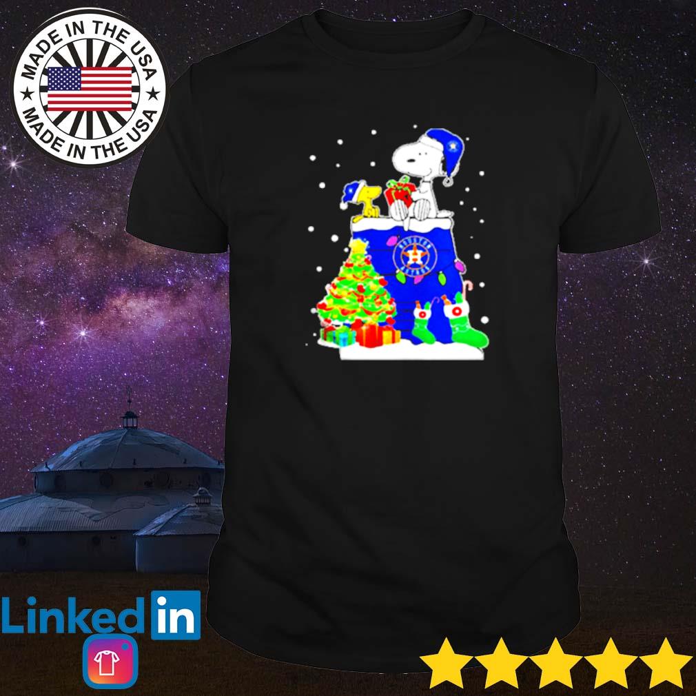 Official Houston astros Snoopy and Woodstock merry Christmas 2022