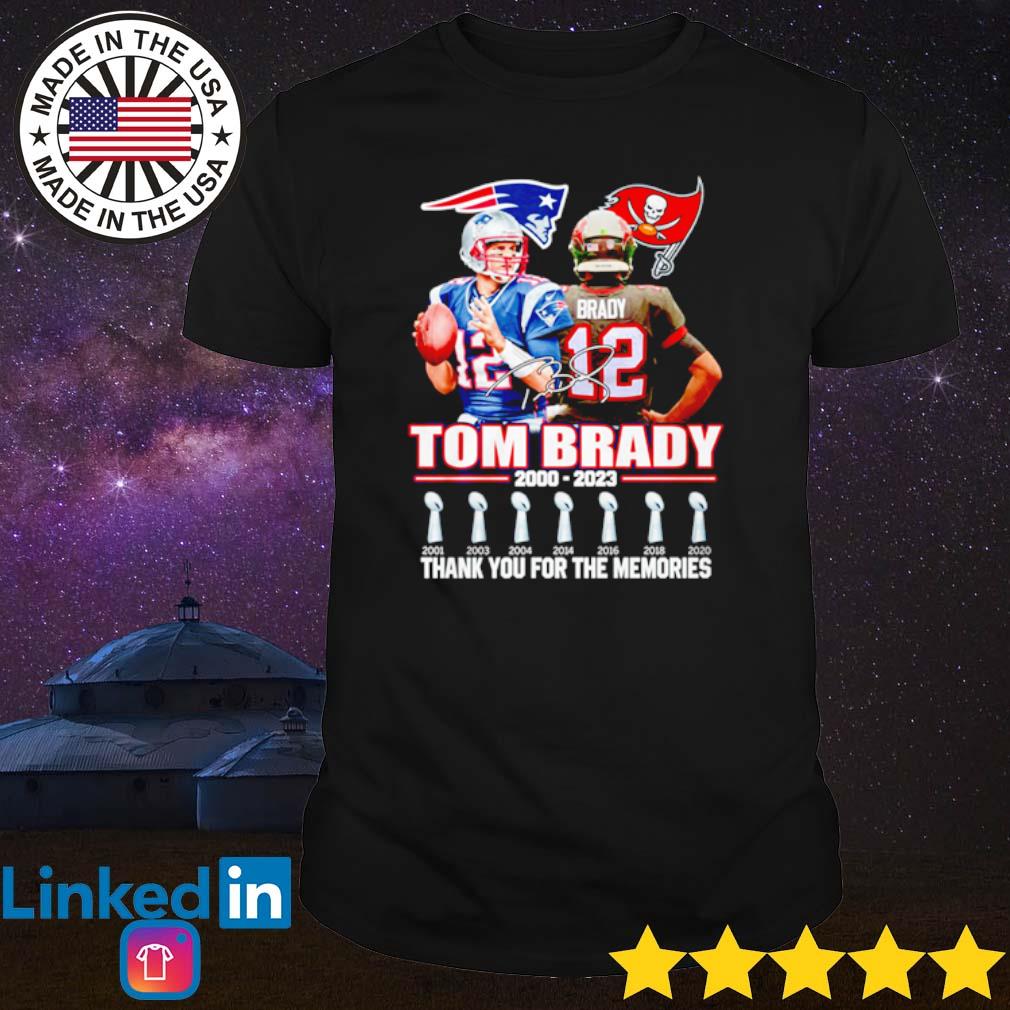 Tom Brady 12 23 Years 2000-2023 Thank You for the memories signatures shirt  - Queenteeshirt News