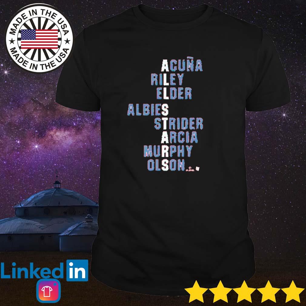 Atlanta All-stars Acuna Riley Elder Albies Strider Arcia Murphy Olson Shirt