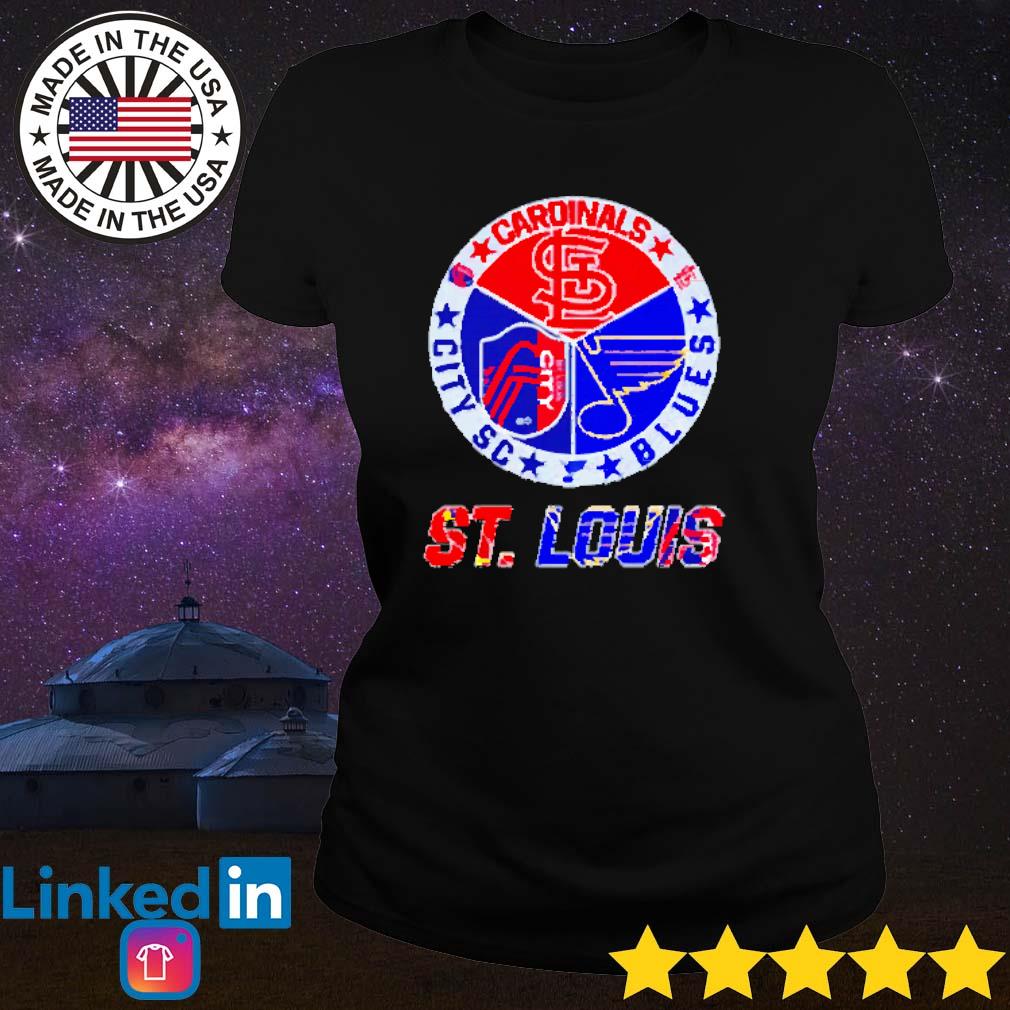 St louis city sc st louis cardinals st louis blues logo T-shirts, hoodie,  sweater, long sleeve and tank top