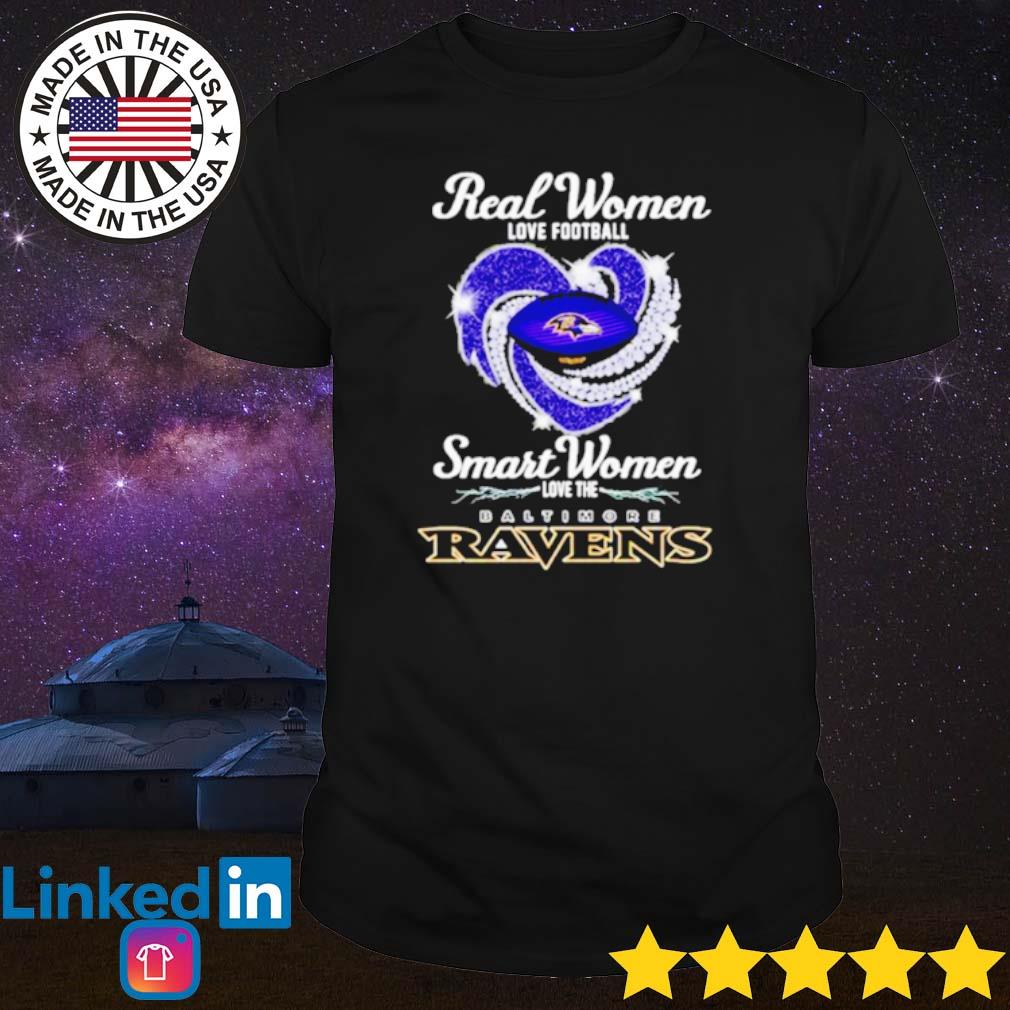 Real women love football smart women love the baltimore ravens shirt,  hoodie, sweater, long sleeve and tank top