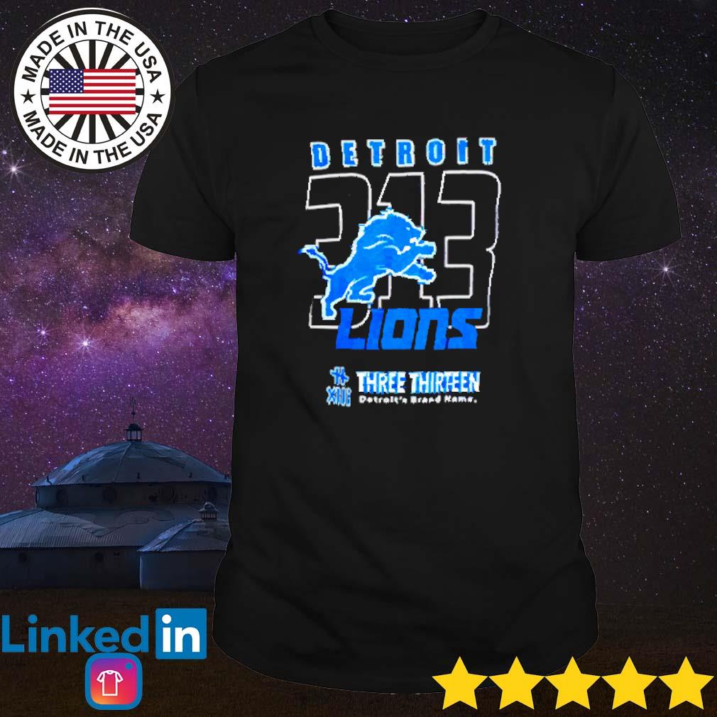 2023 Detroit Lions Three Thirteen Area Code T Shirt