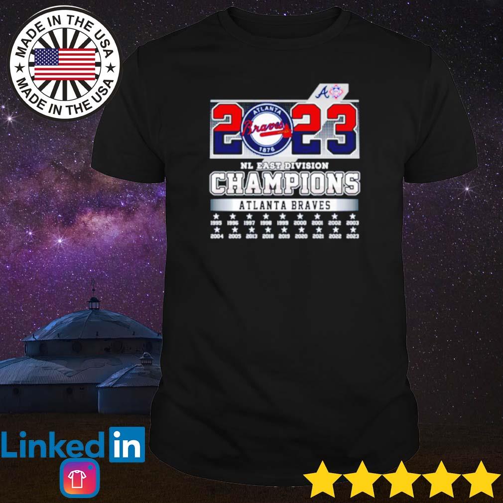Official 1995 2023 NL East Division Champions Atlanta Braves Shirt
