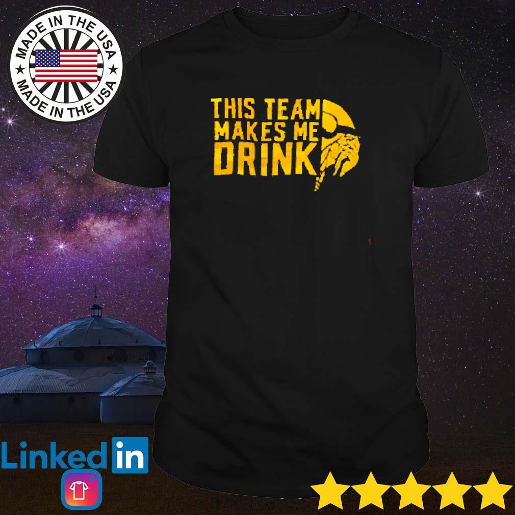 Official this team makes me drink Minnesota Vikings shirt, hoodie