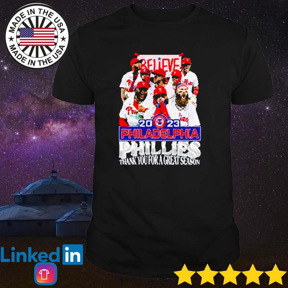 Best 2023 Philadelphia Phillies thank you for a great season shirt