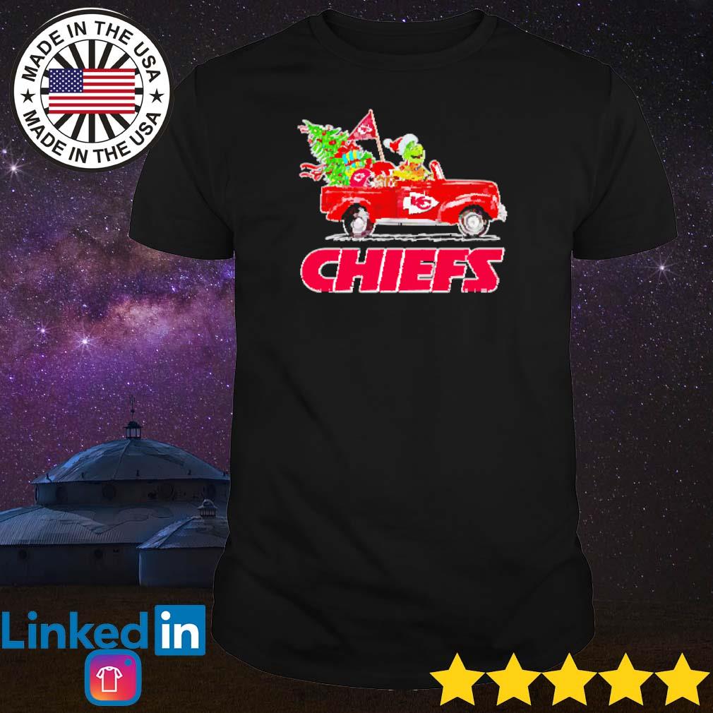 Best Grinch and Max driving car Kansas City Chiefs Christmas shirt