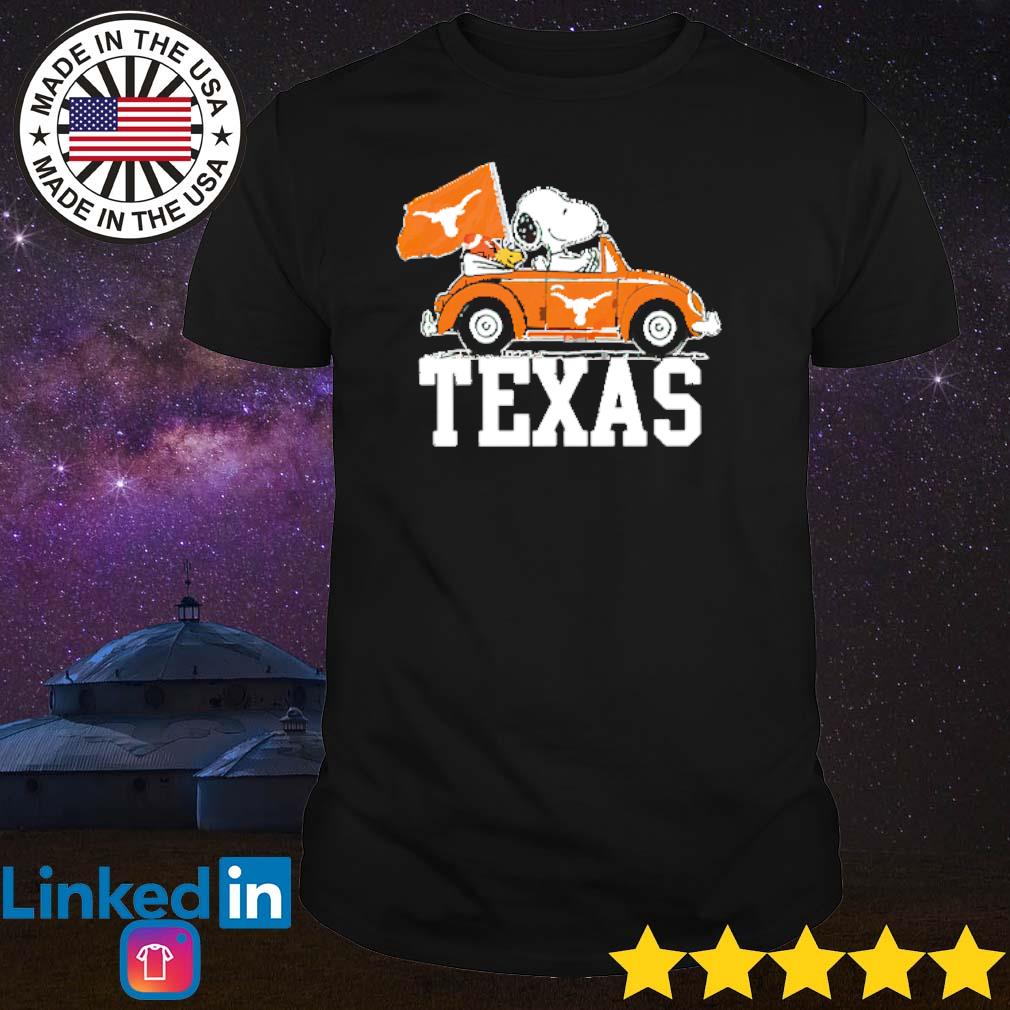 Best Texas Longhorns football Snoopy dog driving volkswagen car shirt