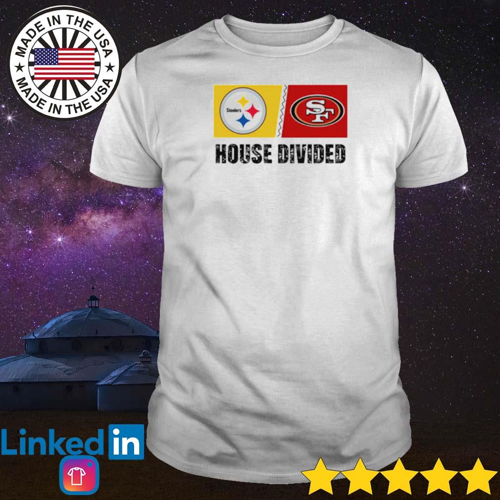 Nice Pittsburgh Steelers vs San Francisco 49ers house divided shirt