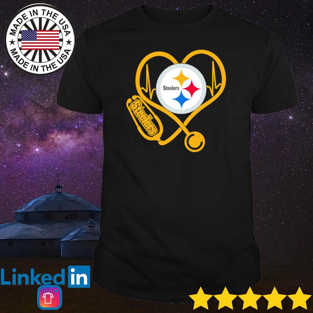 Original Stethoscope heartbeat nurse Pittsburgh Steelers shirt