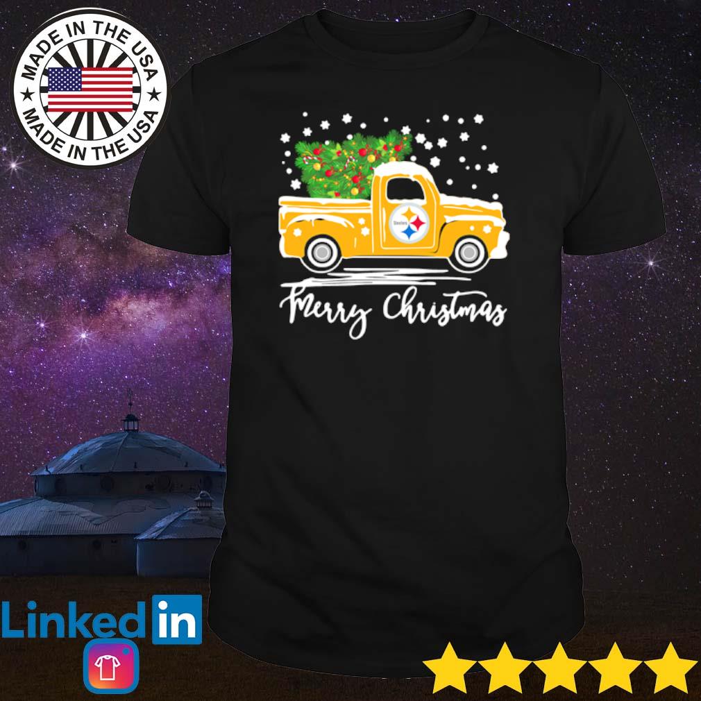 Top Pittsburgh Steelers truck Merry Christmas shirt