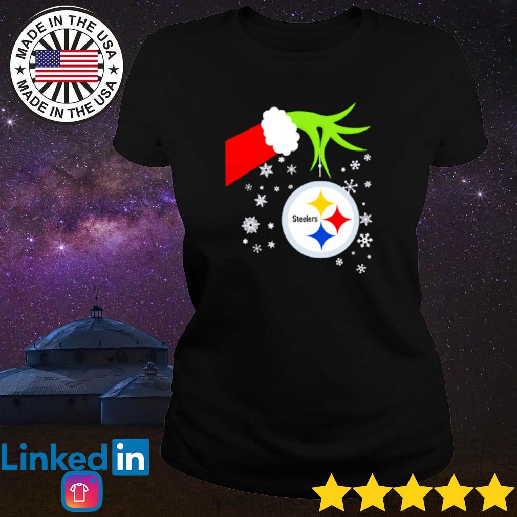 Steelers Christmas Sweater Grinch Hand Logo Pittsburgh Steelers