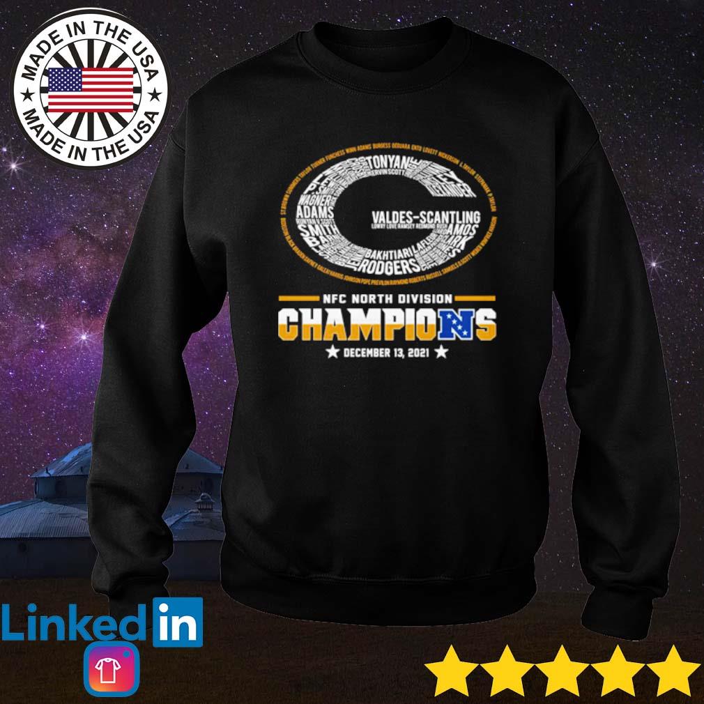 Green bay packers team nfc north division 2021 champions shirt, hoodie,  longsleeve tee, sweater